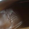 HERMES Ankle boots  Double Monk Leather Shoes Dark brown leather mens 40.5 Used