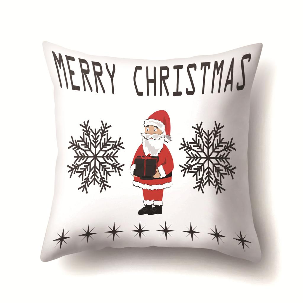 European and American Christmas Santa Claus Christmas Tree Creative Polyester Pillow Case Fashion Home Pillow Case