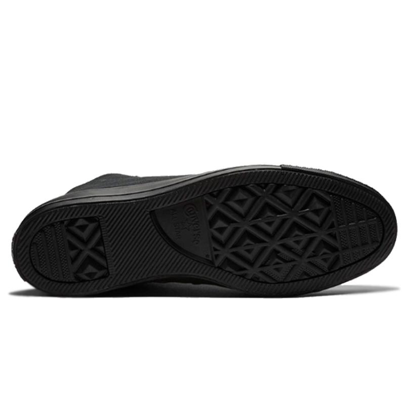 Converse Chuck Taylor All Star Mono Canvas Hi Comfortable Simple High-top Canvas Shoes Unisex Black