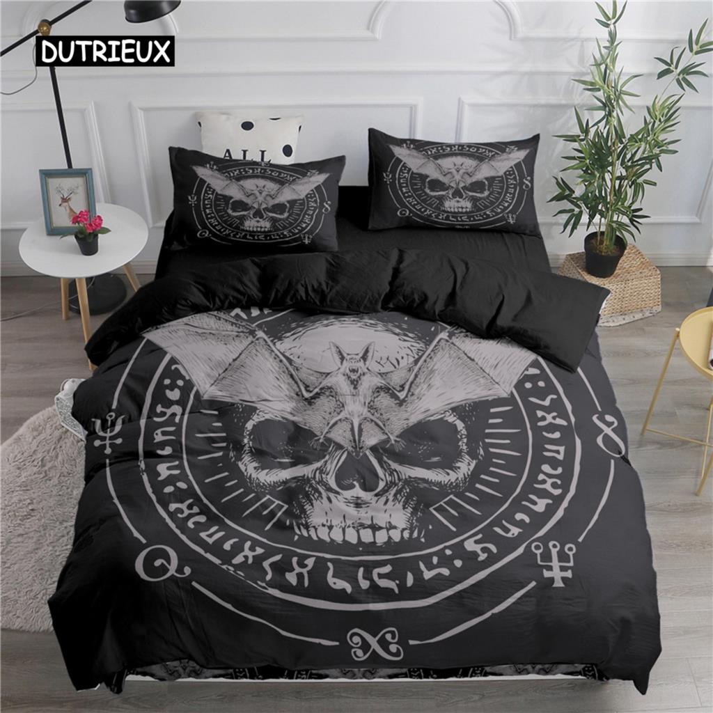 Halloween Flying Vampire Bedding Set Bats Duvet Cover Witchcraft Magic Comforter Cover Single Double King Polyester Quilt Cover