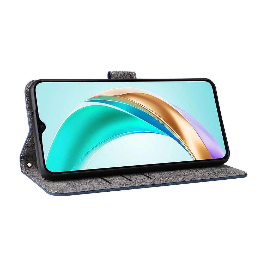 For Honor X6b 4G Case RFID Blocking Wallet Phone Stand PU Leather Cover with Strap