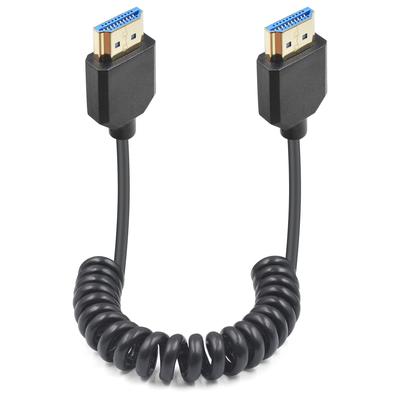 Duttek 8K HDMI HDMI Coiled 48Gbps HDMI Cable Ultra Thin HDMI Male To Male HDR Compatible 8K 60Hz Resolution Backwards Compatible 4K Ultra HD 1080p 3D