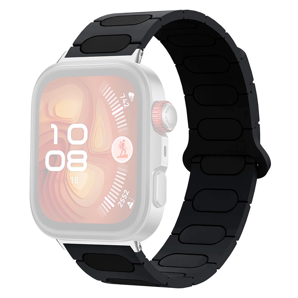 Oval Design Magnetic Strap for Huawei Watch Fit 4 Pro/Fit 4/Fit 3 Silicone Watch Band Dual Color