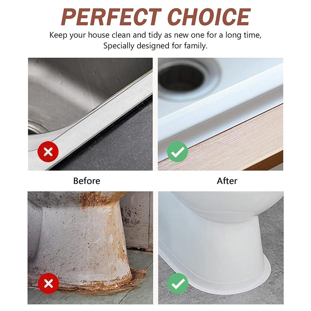 Selfadhesive Sealing Tape PVC OilProof Kitchen Sink Edge Caulk Tape Waterproof Bathroom Toilet Corner Wall Sticker