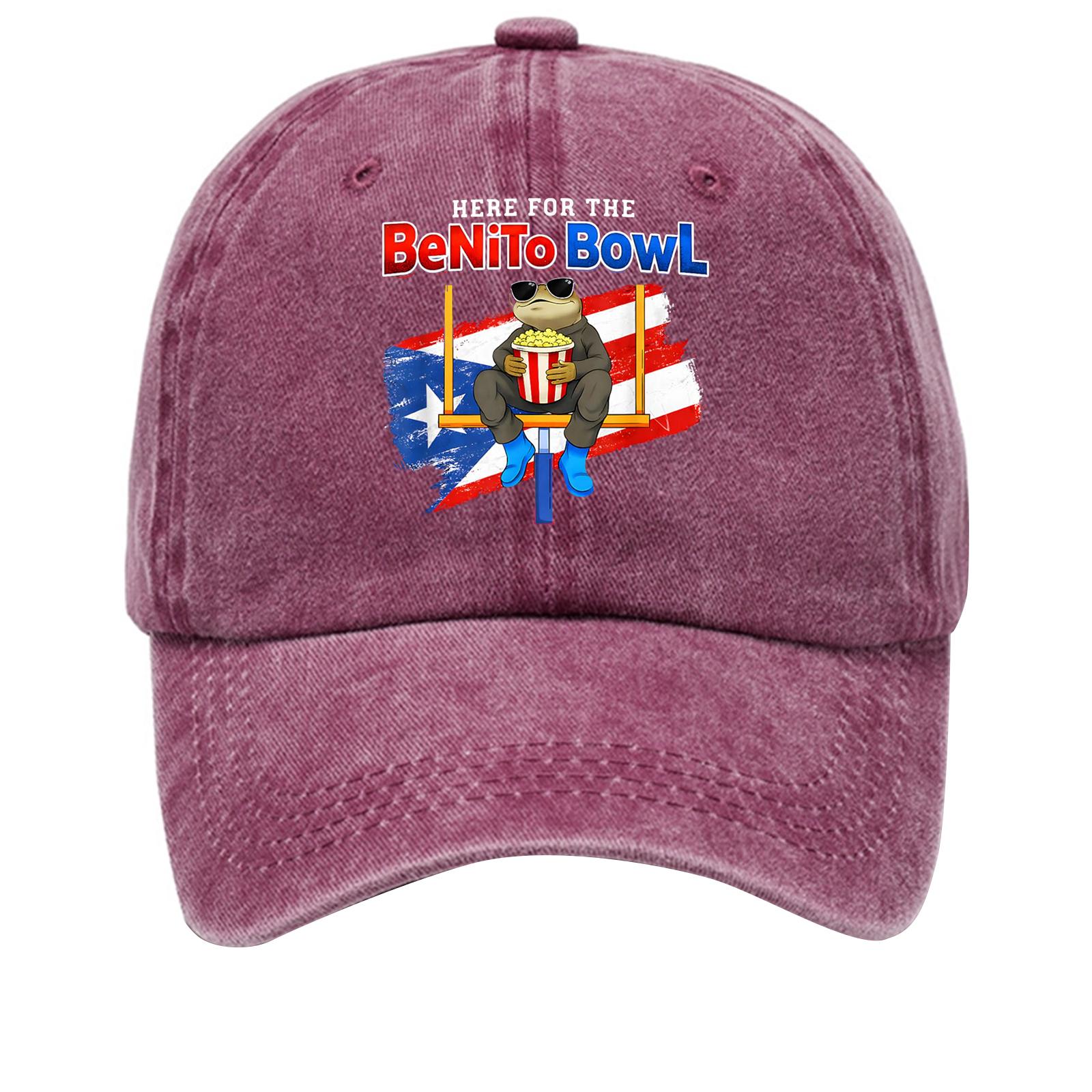 

Washed Cotton Baseball Cap With Printed Distressed Soft Top Denim Hat For Men, European And American Retro Hat One Size винний