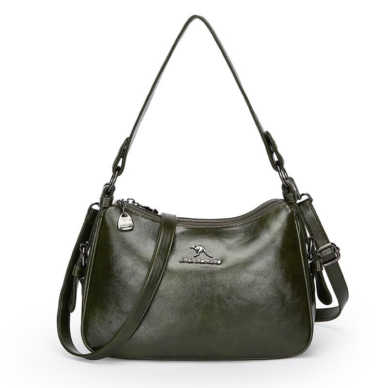 

Простая сумка для женщин на весну и лето, большой вместимости, универсальная, сумка через плечо, маленькая квадратная сумка зелёный