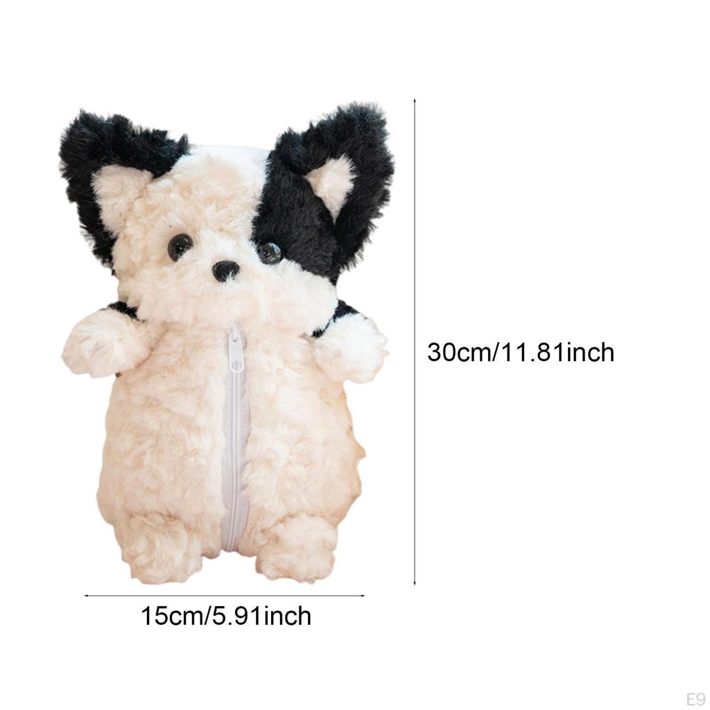 Corgi Dog Shape Pencil Case Cosmetic Bag Stationery Organizer Cartoon Storage Stuffed Animal for