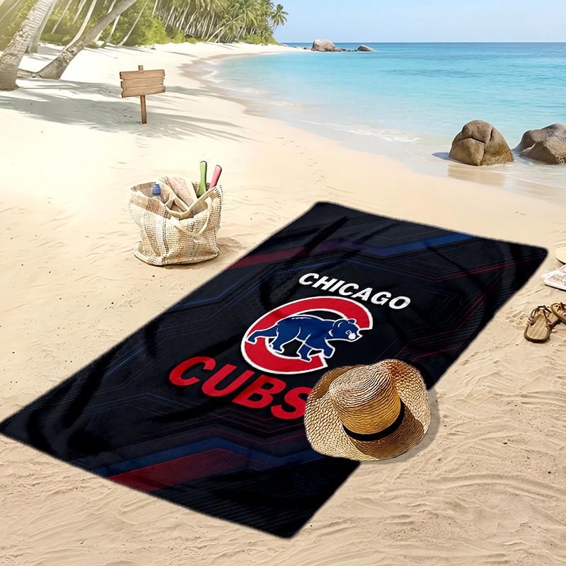 Chicago Cubs Print Beach Towel Soft Portable Quick?dry Towel For Pool Summer Vacation Outdoor Sport