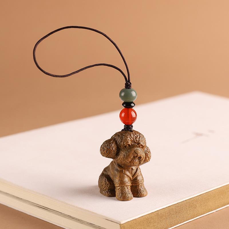 Sandalwood Zodiac Dog Keychain & Lanyard for Men and Women