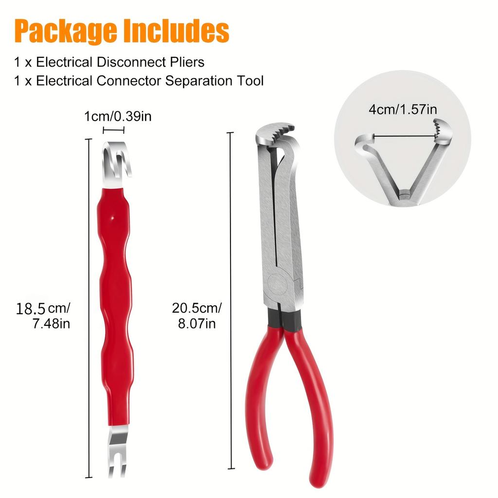 Automotive Electrical Connector Tool Kit, Disconnect Pliers & Terminal Remover for Car Wire Harness Repairs.