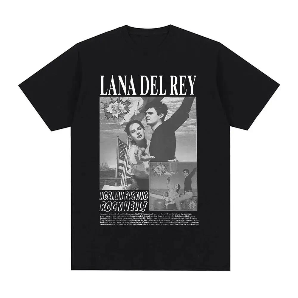 Sängerin Lana Del Rey Print T-Shirt Unisex Damen Mode Hip Hop Streetwear Harajuku Sommer Kurzarm Große Größen T-Shirt Unisex