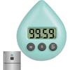 Wasserdichter Digitaler Timer mit Saugnapf, Lauter Alarm Küchen-Timer zum Kochen Duschen Sport, LCD-Display Countdown-Uhr, 8x6.5x2.5cm