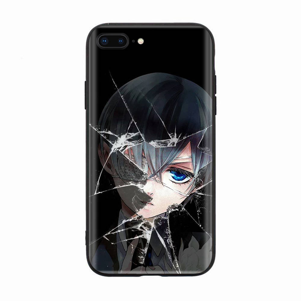 Black Case for Xiaomi Redmi 13C Note 9 iPhone XR 7 8 14 15 11 12 13 X XS Pro Max Samsung A25 S23 S24 FE Ultra Plus Black butler