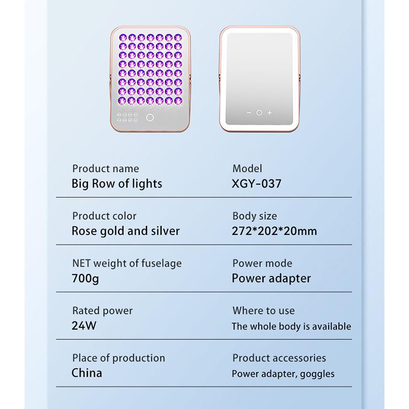 Multifunksjonell Lysrekke Skjønnhetsinstrument Husholdnings Ansiktsbleking Foton Hudskjønnhetsinstrument Sminkespeil