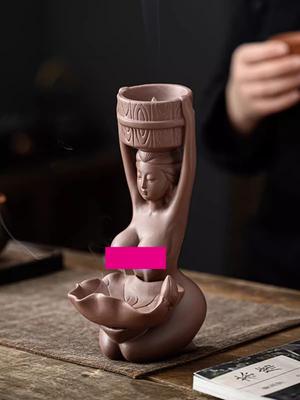 Backflow Waterfall Incense Burner, Sex Lady Ceramic, Naked Women Maid Body, Fountain Holder, Aromatherapy Ornament, Zen, Zen
