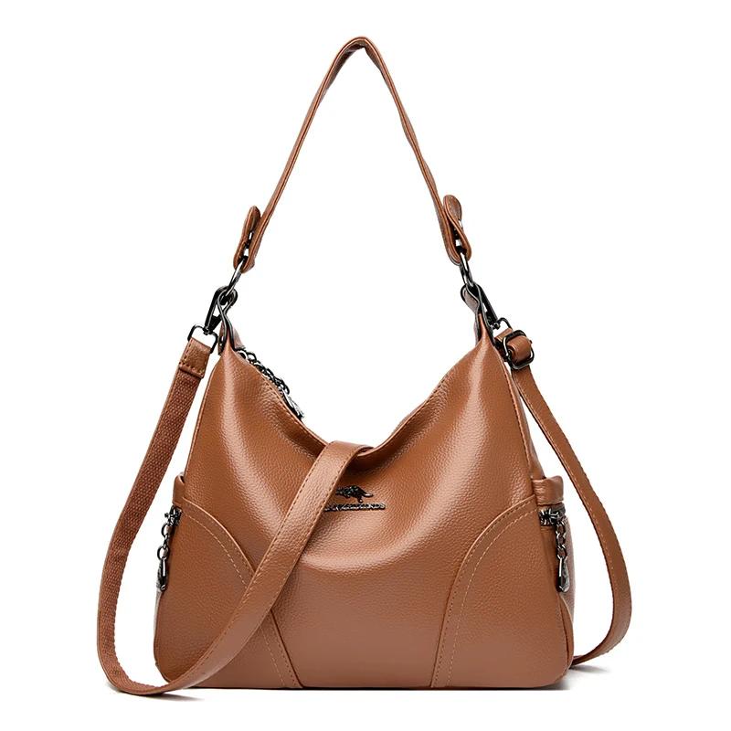 New Style Leather Luxury Women's Bag, Designer Solid Color Women's Shoulder Crossbody Bag Ladies Handbag