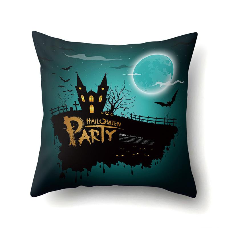 Halloween Pillow Cover Car Waist Pillow Pumpkin Sofa Cushion Cover Office Home Living Room Pillow Cover Premium