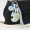 Hand-Woven Ladies Horn Bag Pendant Diy Braided Rope Pu Leather Bread Keychain  Kids Gifts