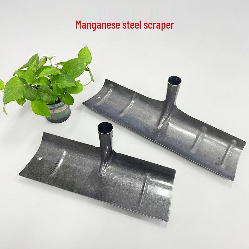 Manganese Steel Thickened Long Handle Manure and Ash Scraper 30cm Manganese Steel Blade, Single Head