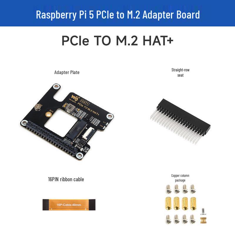 Weixue Raspberry Pi 5 M.2 Interface HAT & SSD Expansion Board