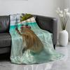 C-Capybara summer swimming Blanket Soft Throw Blanket for Home Bedroom Bed Sofa Picnic Travel Office Rest Cover Blanket Gift