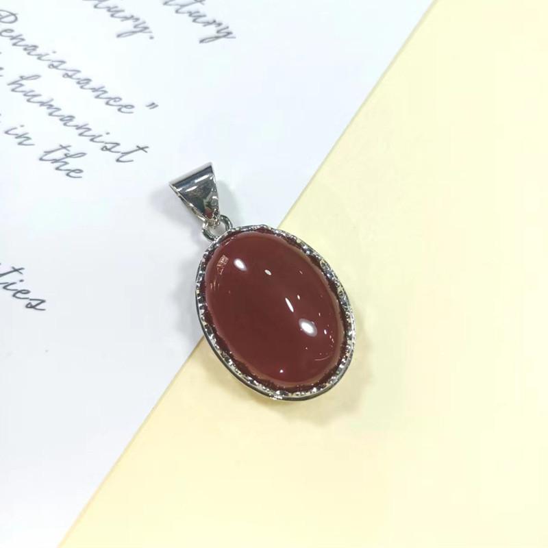 Geometric Shell Pendant With Synthetic Turquoise And Natural Purple Crystal For Fashion Jewelry