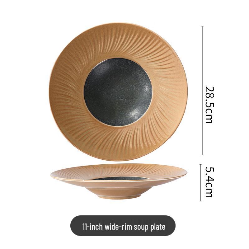 ZISIZ Straw Hat Deep Plate