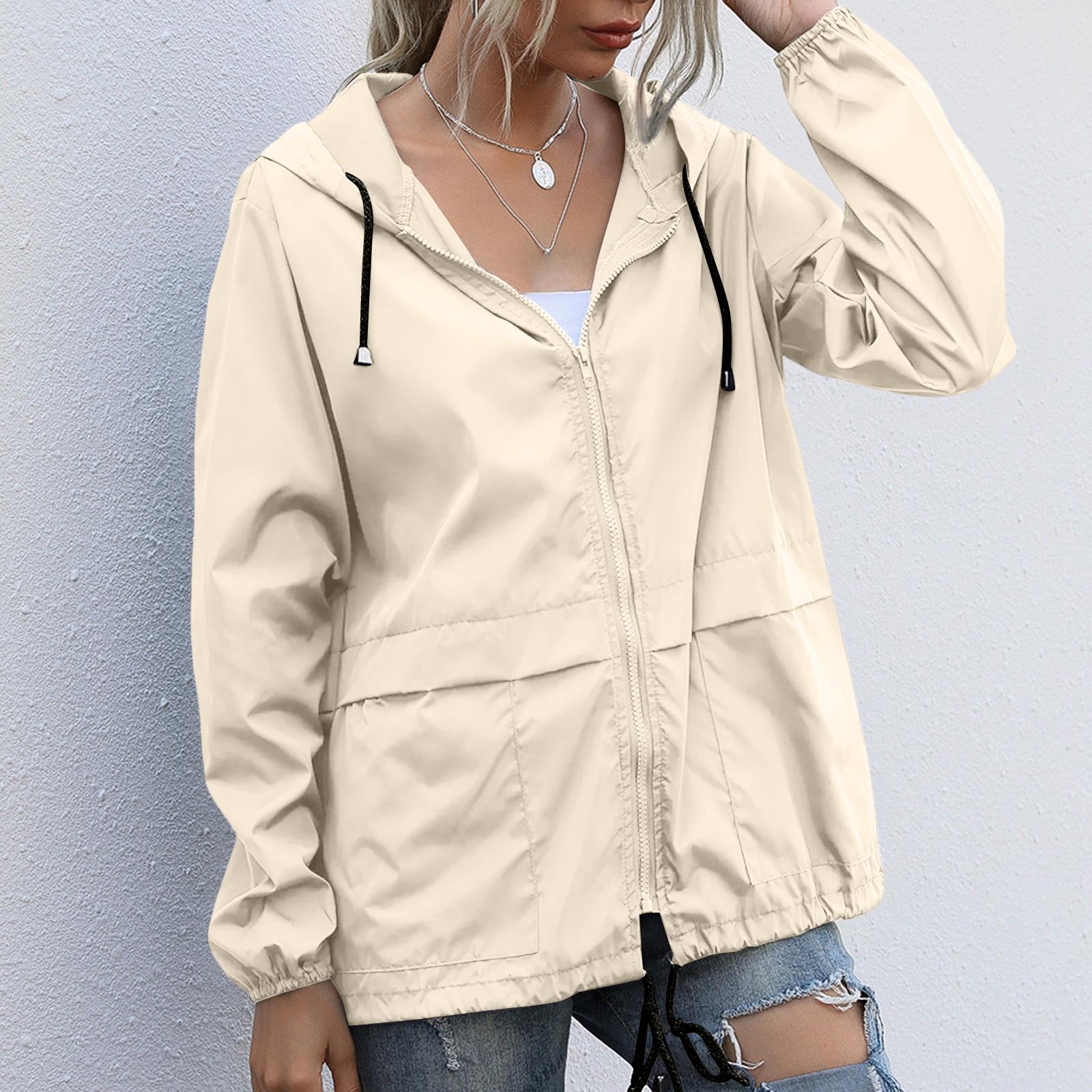 

Женская модная повседневная однотонная водонепроницаемая куртка-шорты для активного отдыха и пеших прогулок XXL бежевый