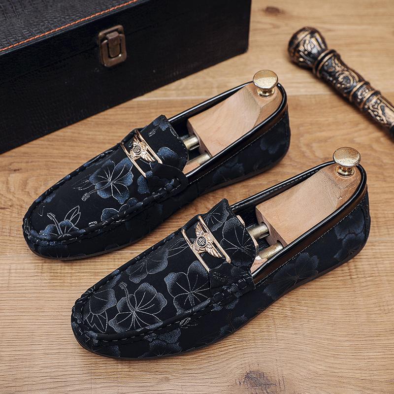 

Весна новая мужская низкая посадка облегающие мужские повседневные туфли модные универсальные лоферы на одном педале 44