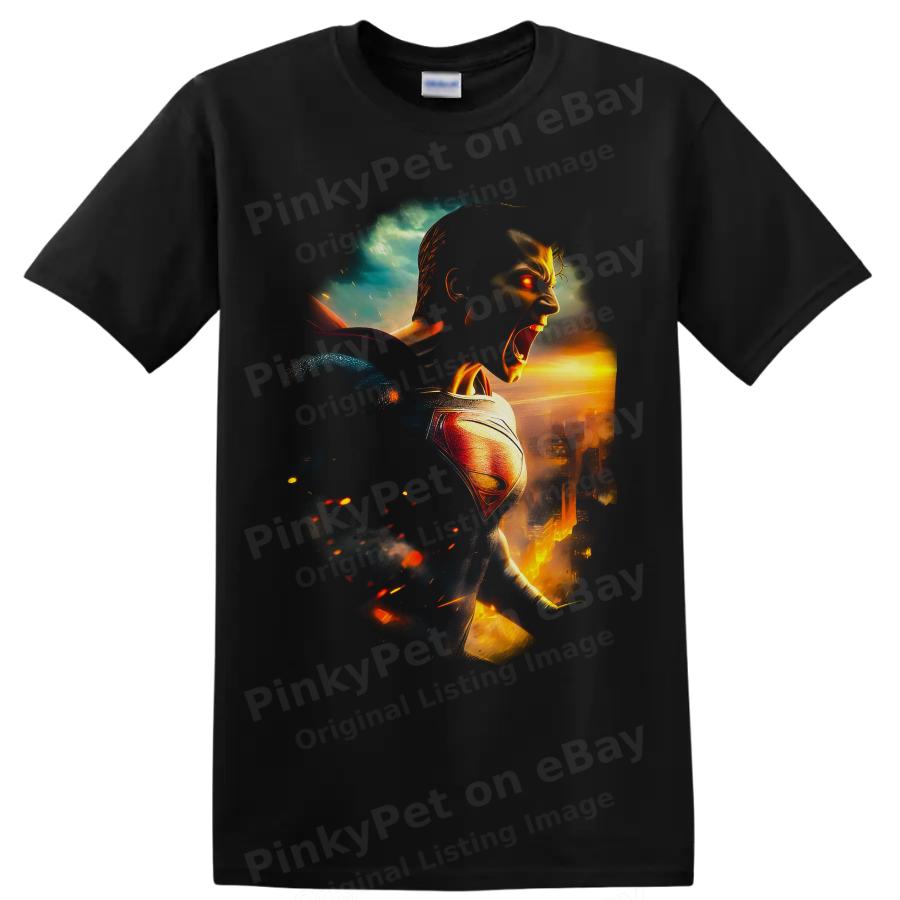 Superman Clark Kent Heroic City Battle Graphic T Shirt Collector Art Tee Gift