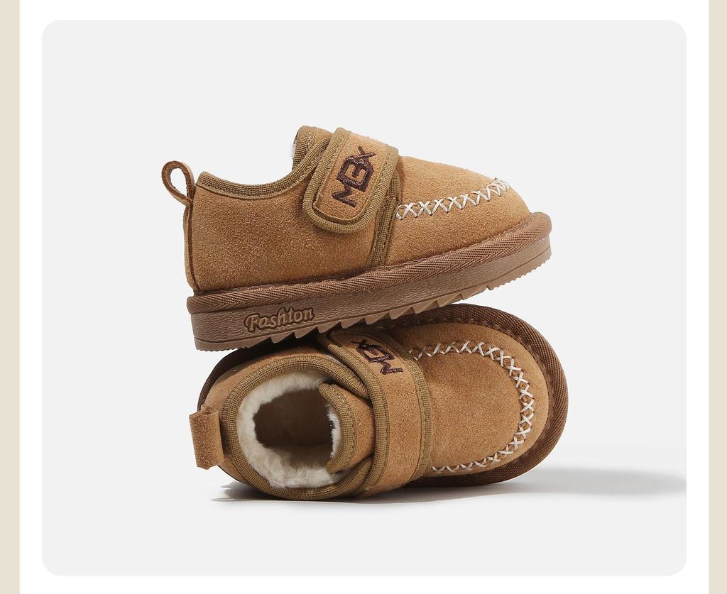 Infant & Toddler Soft Sole Non-Slip Fleece-Lined Walking Shoes for Boys & Girls