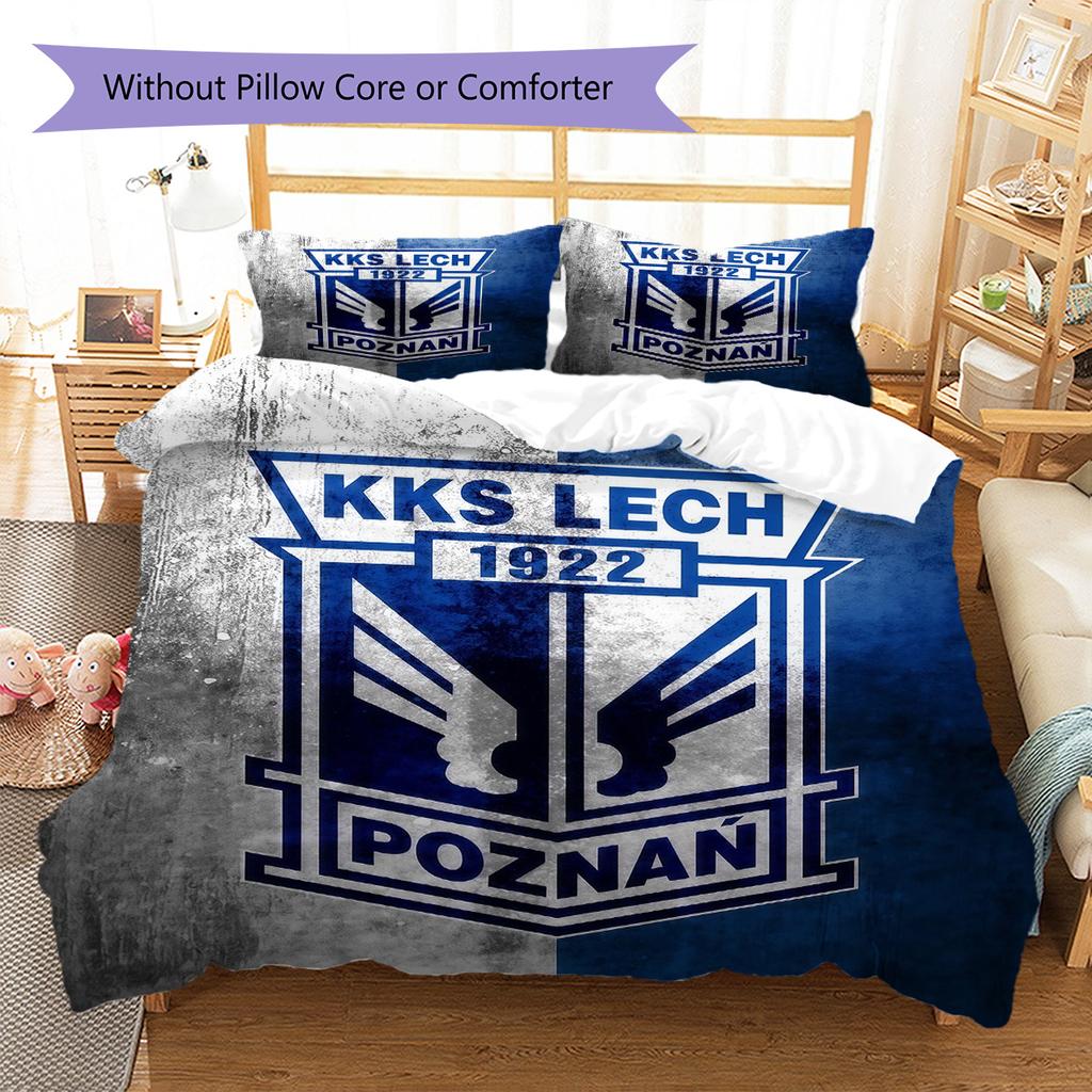 Set Biancheria da Letto con Fantasia Lech Poznań Copripiumino Federa Decorazione per la Casa Regalo (1 * copripiumino + 2 * federa, senza nucleo)