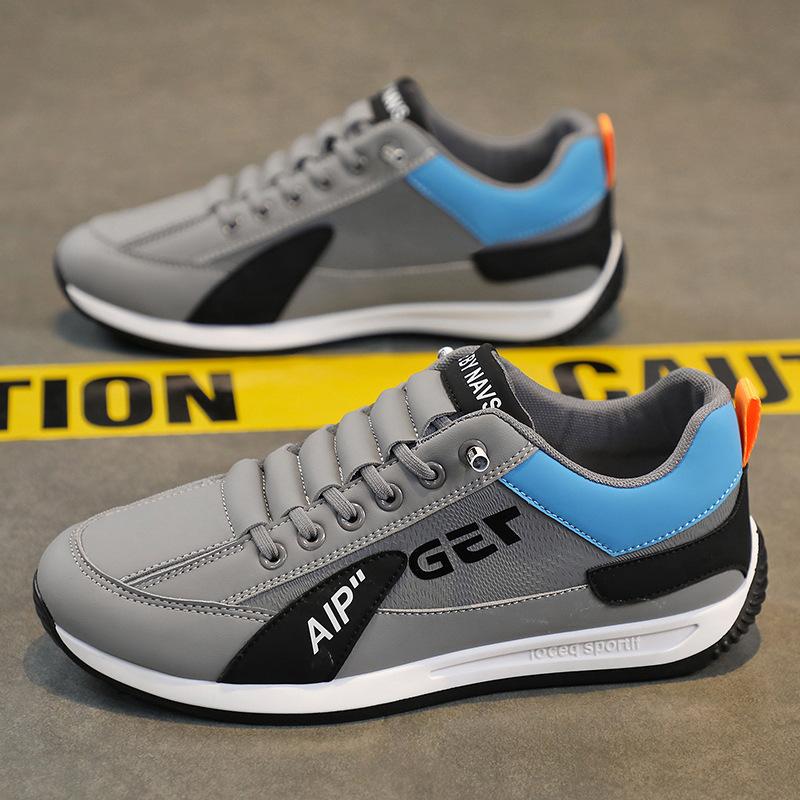 

Design thin casual shoes soft sole driving shoes raw sports Forrest Gump shoes support cipher text 44 сірий колір