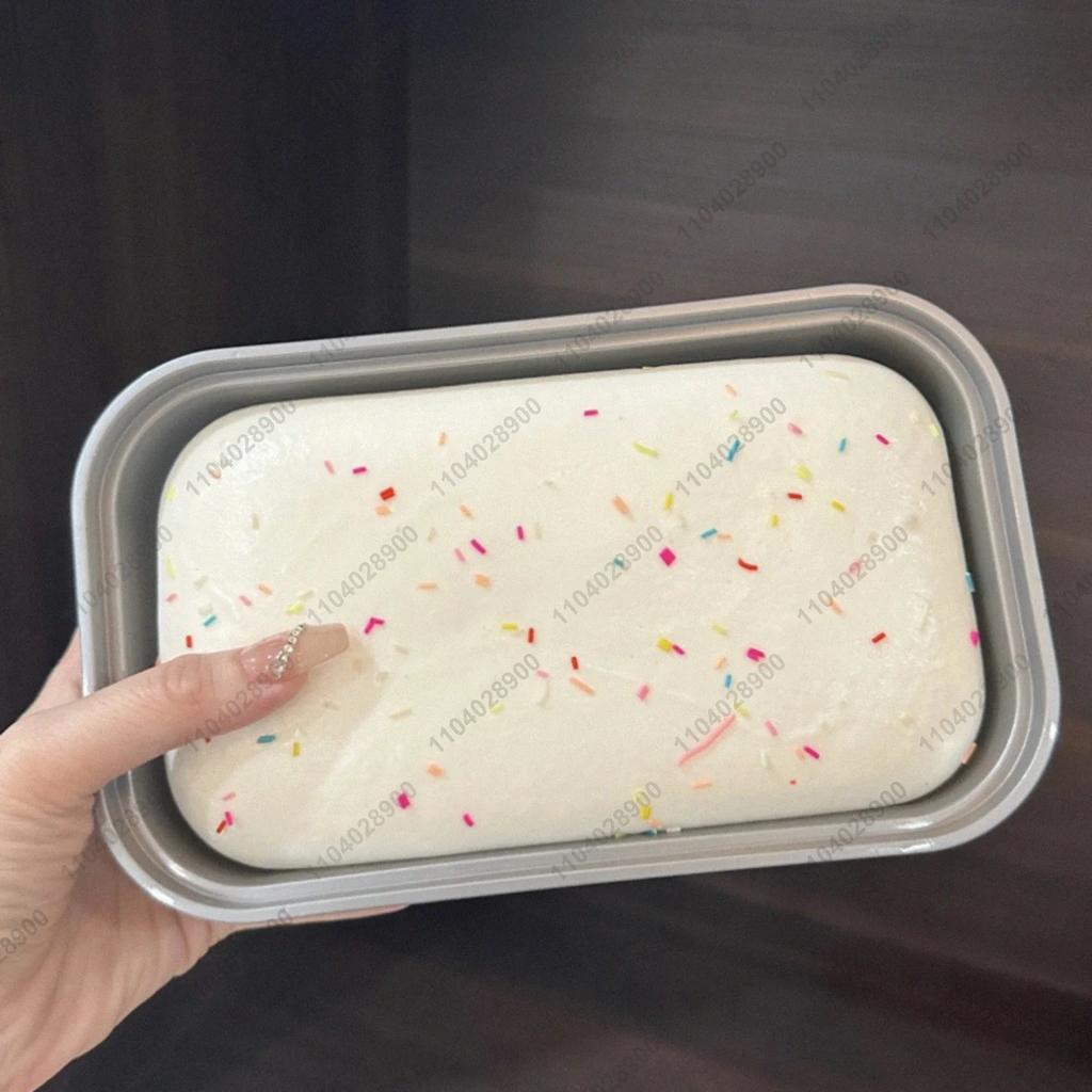 Butter Ice Cream Sticky Box Cake Squishy Toy Slow Rising Fidget Squeeze Toy Anti-Stress Hand Relax Gift