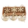 3 Stück Vintage Weihnachten Holzanhänger Ornamente DIY Holzhandwerk Weihnachtsdekorationen Weihnachtsbaum Hängeornamente Geschenke