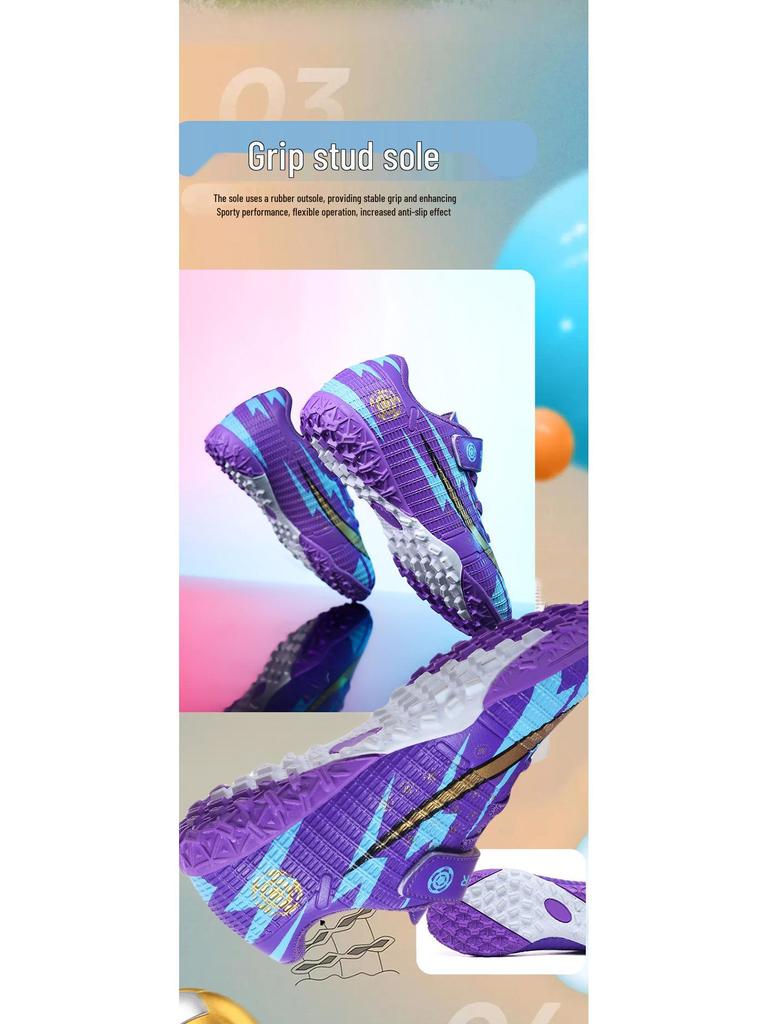 Velcro Lace-Free Soccer Shoes for Kids: Boys & Girls Training TF Studs