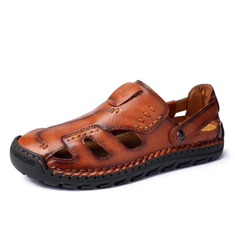 Fashion Round Tip Autumn-spring Men's Summer Sandals Shoes Non-slip Men's Slipper Red Shoes Men Sneakers Sports Hypebeast Funky