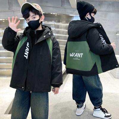 Boys Casual Fleece Jacket Fall/Winter Kids Handsome 3-in-1 Detachable Hardshell Jacket