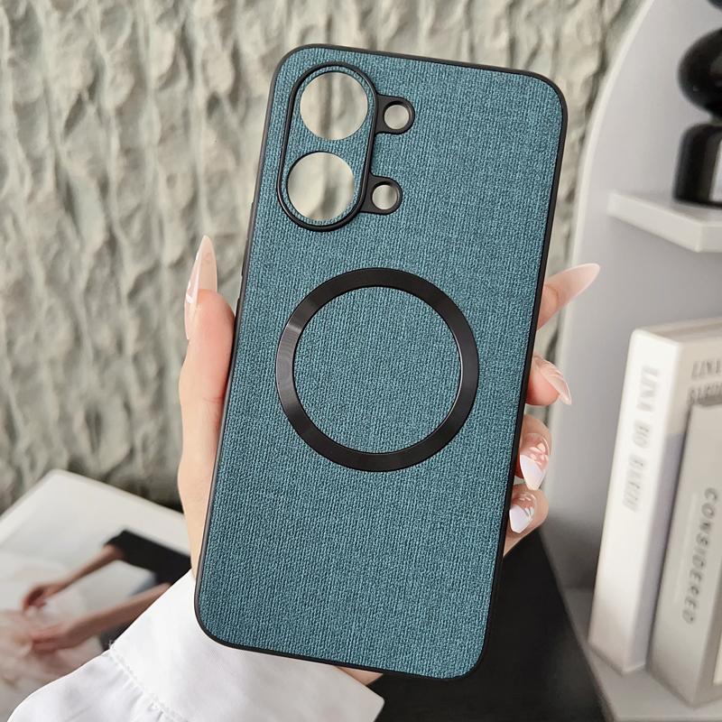 For Xiaomi Redmi Turbo 5 Turbo5 Max Case Magnetic TPU +PC Anti-slip Ultra Thin Woven Textile Cloth Pattern Cover