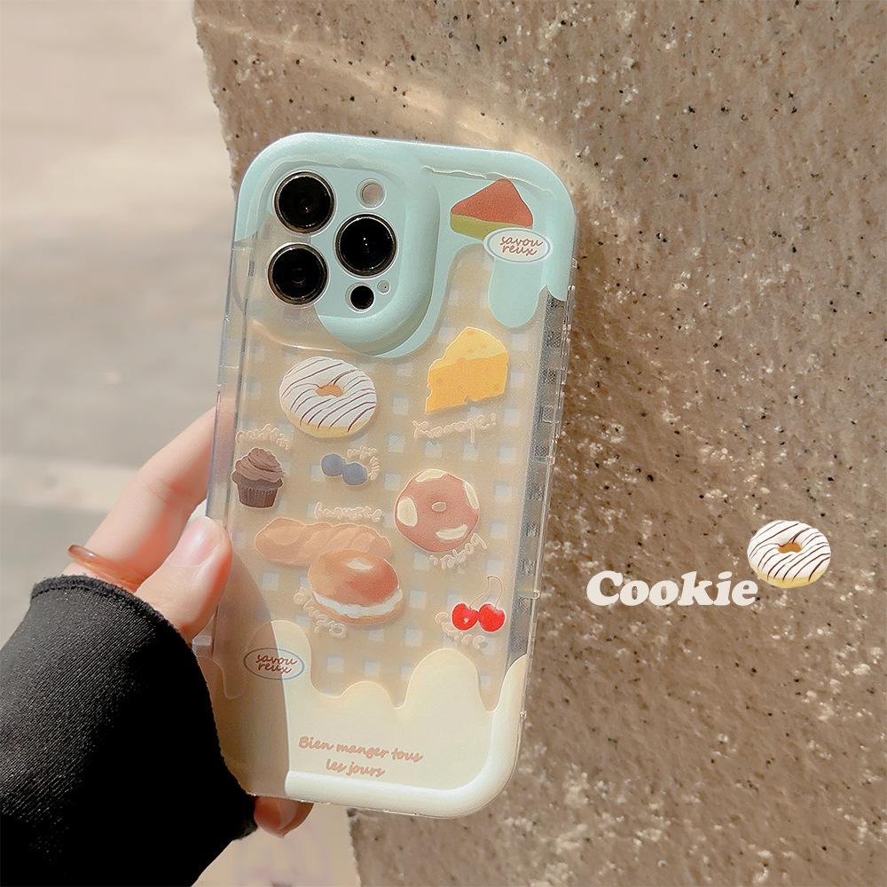 

Summer Cream Donut Iphone 14 IPhone Case 15Pro Max16 Transparent 13 All Inclusive 12 12pro (6.1)