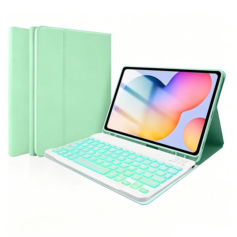Samsung Tab A8 10.5” Tablet Case with Seven-Color Backlit Bluetooth Keyboard