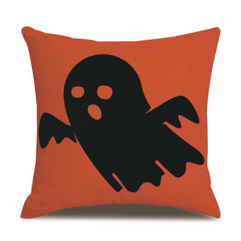 Halloween Linen Pillow Cover Printed Pillow Cover