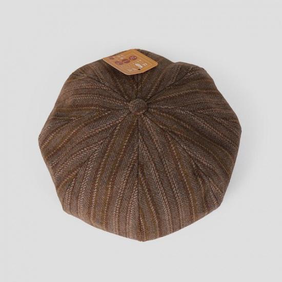 1X Женская Мужская Шерстяная Полосатая Шапка-Бини Берет Кепка Новостника Ретро Французская Классика