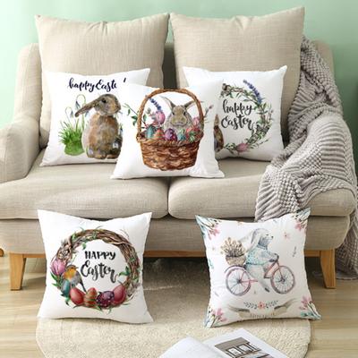 Talos Ostern Cartoon Kaninchen Bicyle Wurfkissenbezug Fall Kissen Home Sofa Auto Dekor