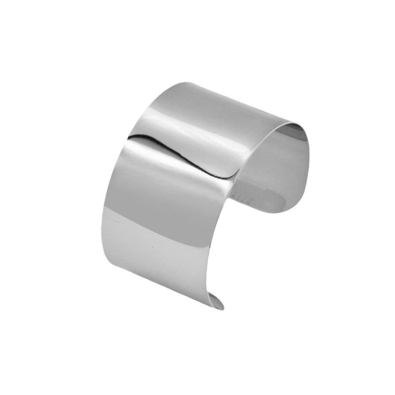 Bracciale Bangle Semicircolare Vuoto a Forma di C alla Moda – Stile Europeo e Americano