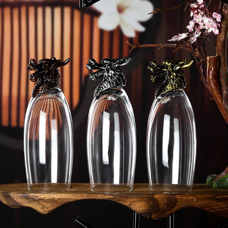 Niu Ancient Blue Household Champagne Cup Beer Cup Crystal Cup Cocktail Cup Beast Head Wine Glass Wine Set