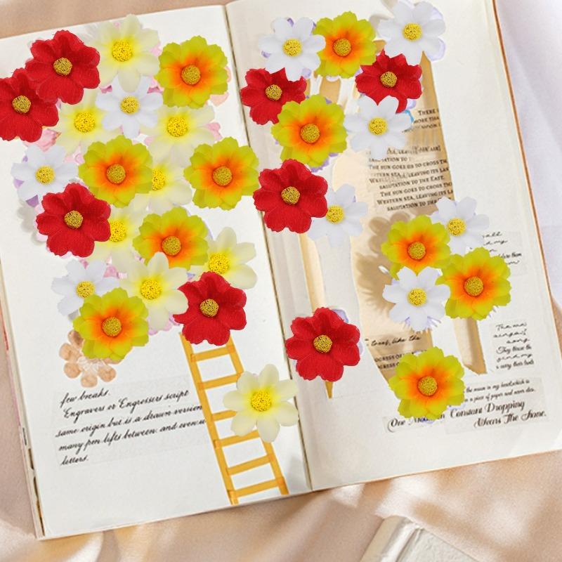 50/1000pcs Artificial Mini Daisy Flowers 3.5cm Silk Fake Flowers Heads for Home Wedding Decoration DIY Sunflower Wreath Gifts