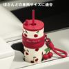 Sidagar 710ml Stainless Steel Reusable Insulated Tumbler with Lid and Leakproof Travel Water Bottle with Portable Coffee Cherry Straw, Strap, Cup,