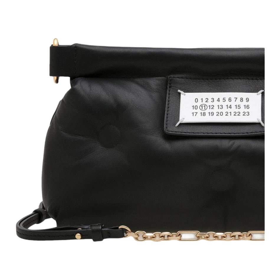 Maison Margiela Glam Slam Clutch With Removable Adjustable Chain Shoulder Strap Women Shoulder Bag Black S61WF0021PR818T8013