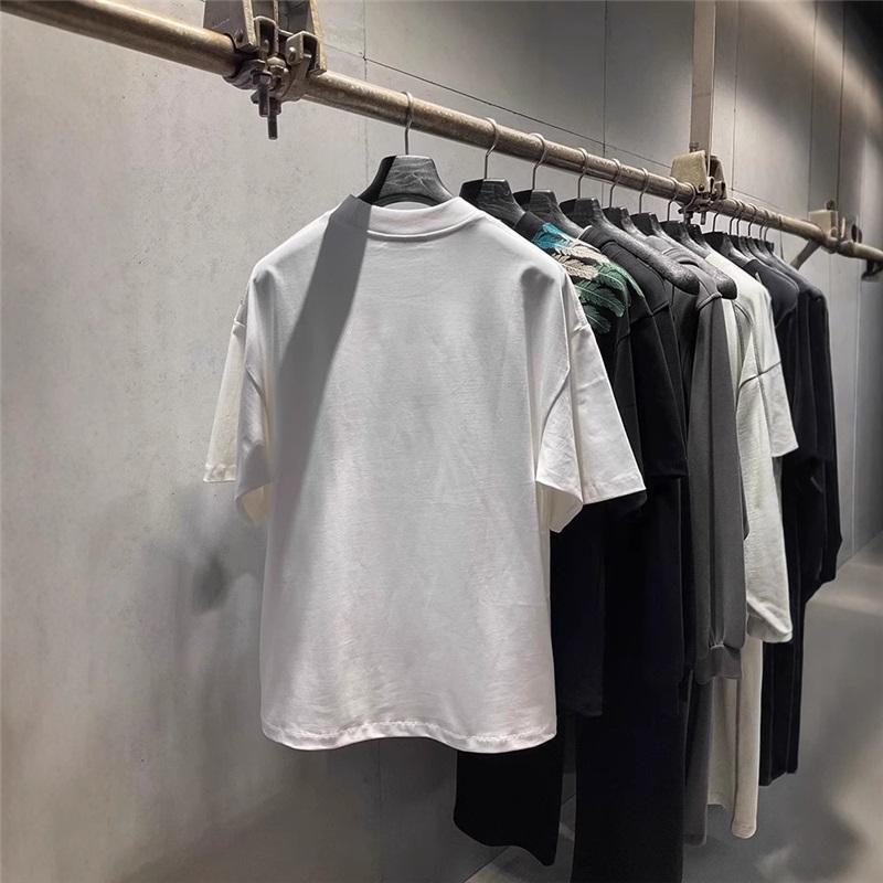 Summer New Trendy Brand Peacock Feather Short-sleeved T-shirt For Men, Light Luxury Trendy Round Neck, Versatile Half-sleeve